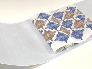『勝山健史 綺芙織生絹 銀鼠着尺 と 勝山健史 夏帯 』