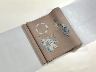 朽木雲の着尺と品川アトリエ・単衣夏帯